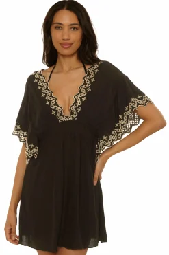 Becca BARBADOS N-NECK TUNIC |BLACK/TAN|WHITE/LAPIS Best