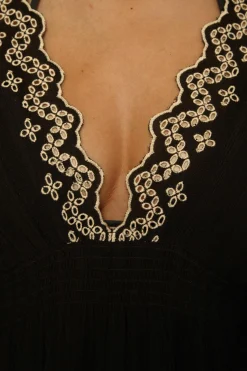 Becca BARBADOS N-NECK TUNIC |BLACK/TAN|WHITE/LAPIS Best