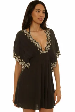 Becca BARBADOS N-NECK TUNIC |BLACK/TAN|WHITE/LAPIS Best
