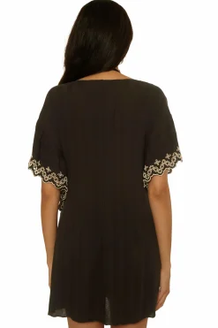 Becca BARBADOS N-NECK TUNIC |BLACK/TAN|WHITE/LAPIS Best
