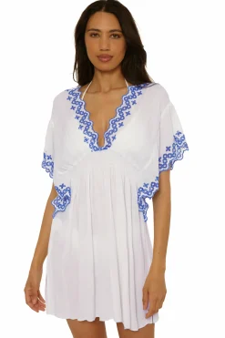 Becca BARBADOS N-NECK TUNIC |BLACK/TAN|WHITE/LAPIS Best