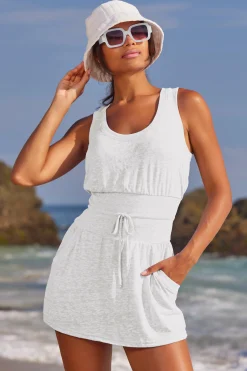Becca BEACHDATE SCOOP DRESS |EMERALD|BELLFLOWER|WHITE New