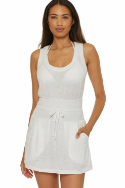 Becca BEACHDATE SCOOP DRESS |EMERALD|BELLFLOWER|WHITE New