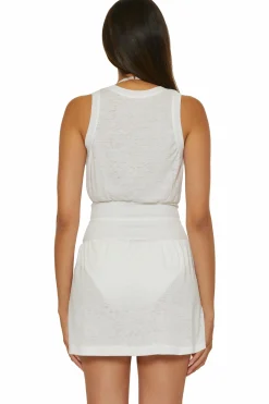 Becca BEACHDATE SCOOP DRESS |EMERALD|BELLFLOWER|WHITE New