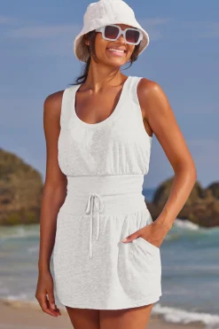Becca BEACHDATE SCOOP DRESS |EMERALD|BELLFLOWER|WHITE New