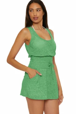 Becca BEACHDATE SCOOP DRESS |EMERALD|BELLFLOWER|WHITE New