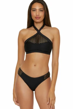 Becca CASTAWAY HI-NECK TOP |AZALEA|BLACK Discount