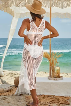 Becca CASTAWAY ISLAND DRESS |WHITE|BLACK Hot