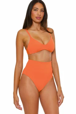 Becca CC REVERSIBLE BRA TOP |PUNCH/CORAL ROSE|OCEAN/OASIS
