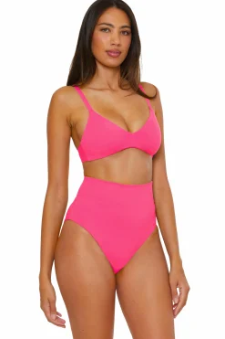Becca CC REVERSIBLE BRA TOP |PUNCH/CORAL ROSE|OCEAN/OASIS