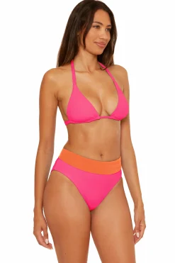 Becca CC REVERSIBLE TRI TOP |PUNCH/CORAL ROSE|OCEAN/OASIS
