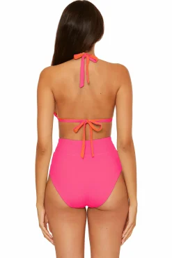 Becca CC REVERSIBLE TRI TOP |PUNCH/CORAL ROSE|OCEAN/OASIS