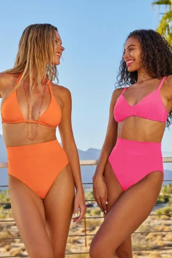 Becca CC REVERSIBLE TRI TOP |PUNCH/CORAL ROSE|OCEAN/OASIS