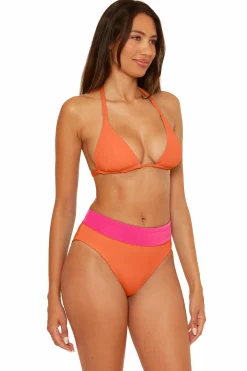 Becca CC REVERSIBLE TRI TOP |PUNCH/CORAL ROSE|OCEAN/OASIS