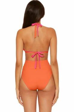 Becca CC REVERSIBLE TRI TOP |PUNCH/CORAL ROSE|OCEAN/OASIS