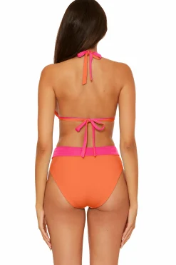 Becca CC REVERSIBLE TRI TOP |PUNCH/CORAL ROSE|OCEAN/OASIS