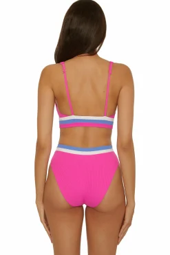 Becca COAST LINE HI-WAIST |ROSE BERRY|BLACK/TAN Hot