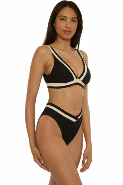 Becca COAST LINE HI-WAIST |ROSE BERRY|BLACK/TAN Hot