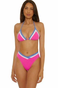 Becca COAST LINE HI-WAIST |ROSE BERRY|BLACK/TAN Hot