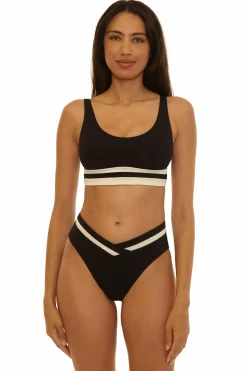Becca COAST LINE HI-WAIST |ROSE BERRY|BLACK/TAN Hot