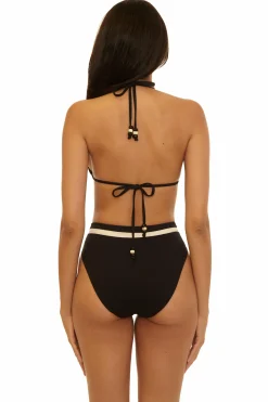 Becca COAST LINE HI-WAIST |ROSE BERRY|BLACK/TAN Hot