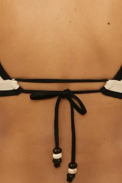 Becca COAST LINE PLUNGE TOP |ROSE BERRY|BLACK/TAN Outlet