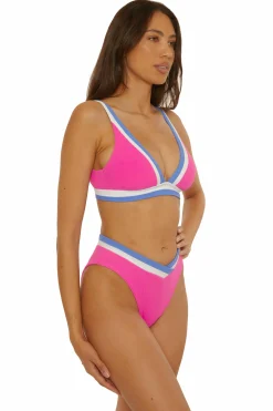 Becca COAST LINE PLUNGE TOP |ROSE BERRY|BLACK/TAN Outlet
