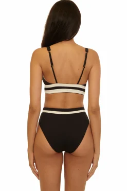 Becca COAST LINE SPORT BRA |BLACK/TAN|ROSE BERRY Online