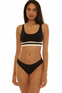 Becca COAST LINE SPORT BRA |BLACK/TAN|ROSE BERRY Online