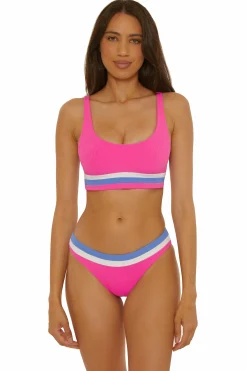Becca COAST LINE SPORT BRA |BLACK/TAN|ROSE BERRY Online
