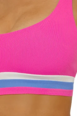 Becca COAST LINE SPORT BRA |BLACK/TAN|ROSE BERRY Online