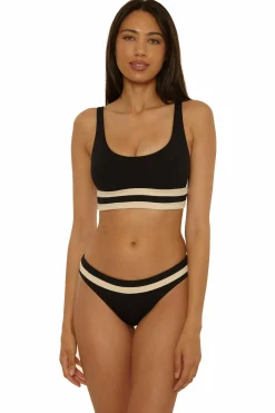 Becca COAST LINE SPORT BRA |BLACK/TAN|ROSE BERRY Online