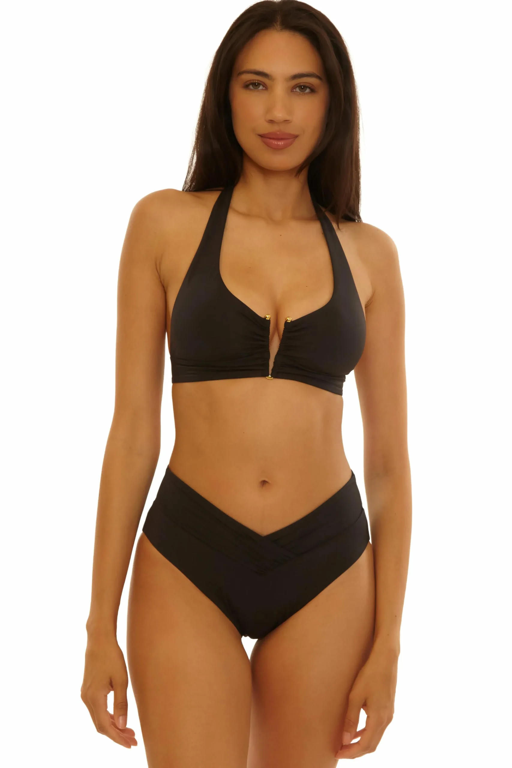 Becca COLOR CODE V-WIRE TOP |BLACK Clearance