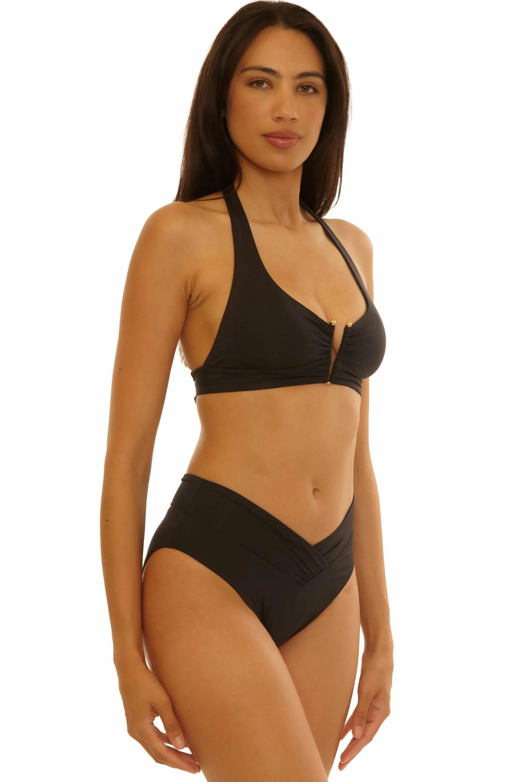 Becca COLOR CODE V-WIRE TOP |BLACK Clearance
