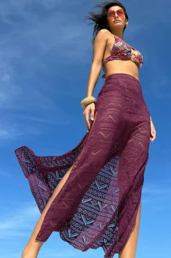 Becca COLOR PLAY MAXI SKIRT |AUBERGINE|BLACK|WHITE Clearance