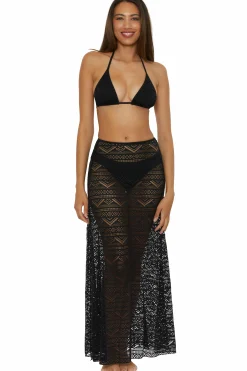 Becca COLOR PLAY MAXI SKIRT |AUBERGINE|BLACK|WHITE Clearance