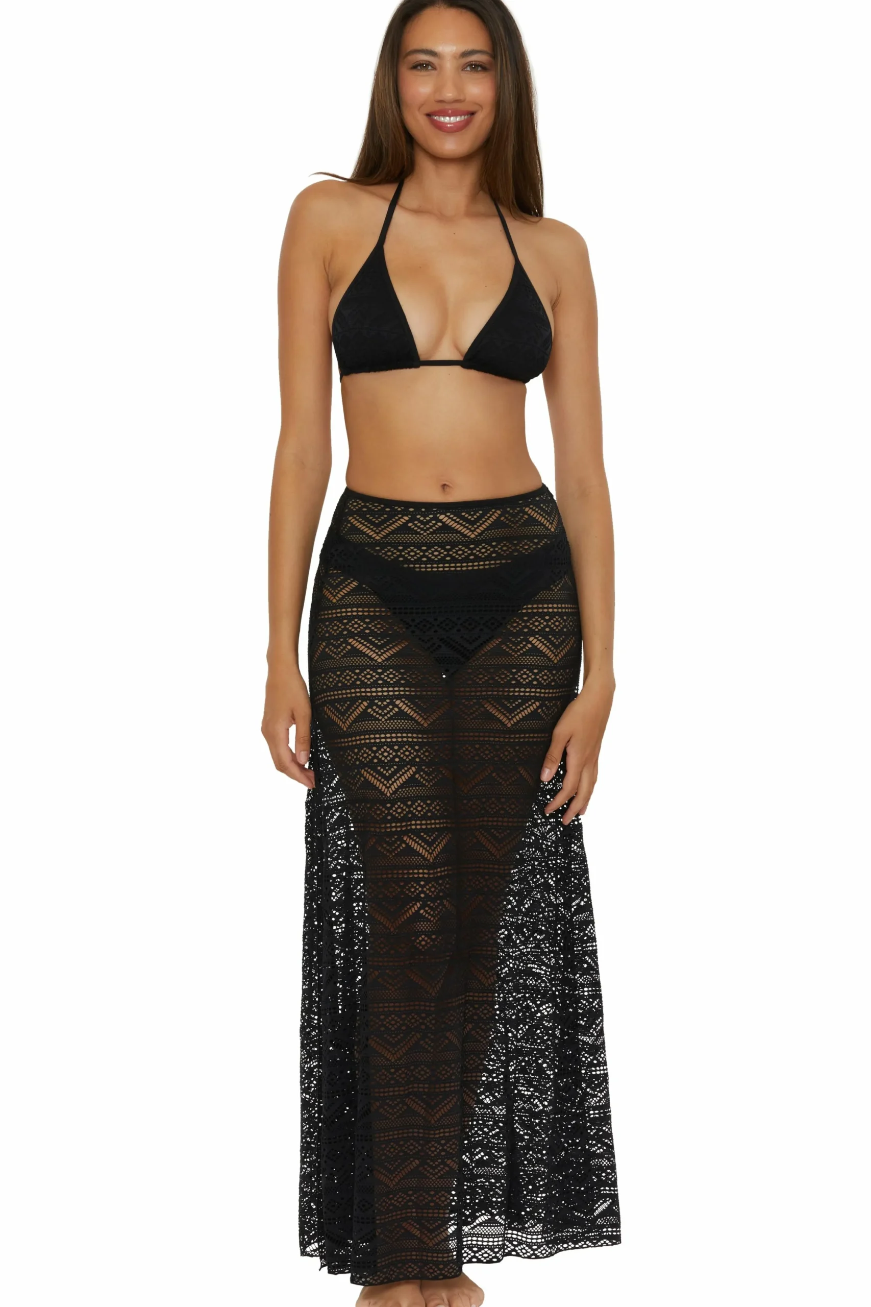 Becca COLOR PLAY MAXI SKIRT |AUBERGINE|BLACK|WHITE Clearance