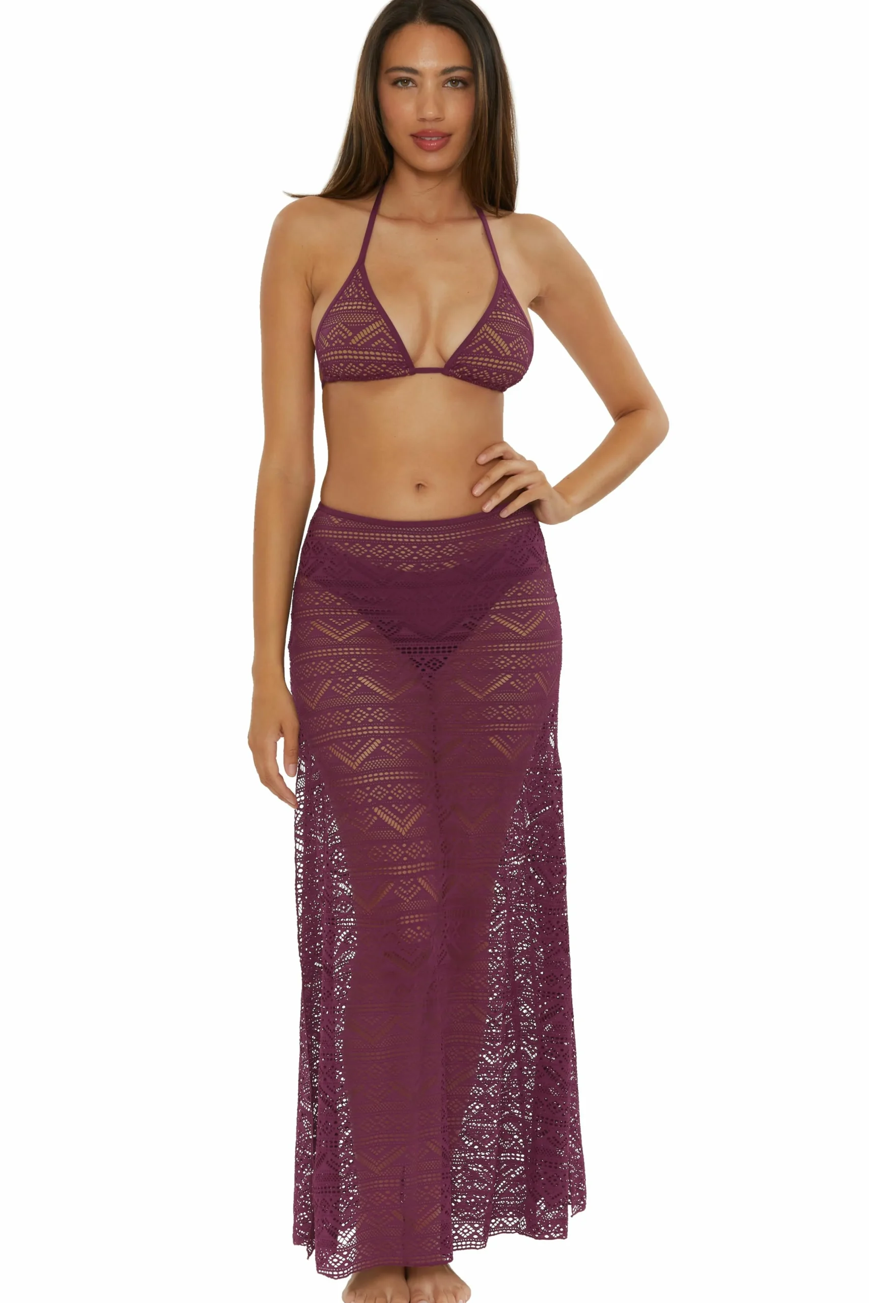 Becca COLOR PLAY MAXI SKIRT |AUBERGINE|BLACK|WHITE Clearance