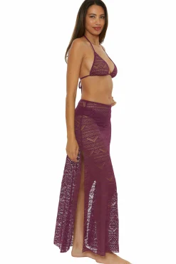 Becca COLOR PLAY MAXI SKIRT |AUBERGINE|BLACK|WHITE Clearance