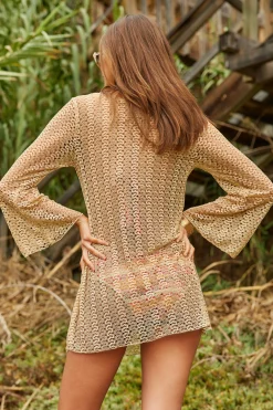 Becca GOLDEN CROCHET TUNIC |COASTAL|DRAGON FIRE|GOLD Best