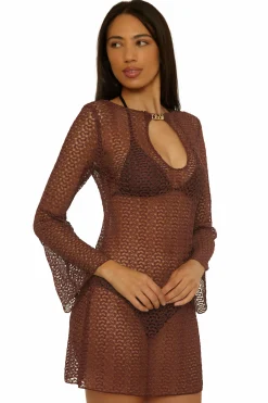 Becca GOLDEN CROCHET TUNIC |MOCHA Best