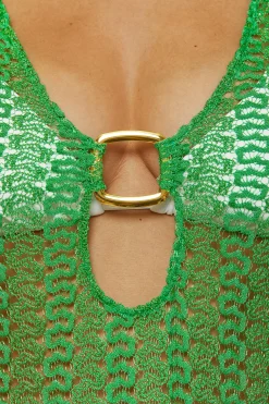 Becca GOLDEN CROCHET TUNIC |OASIS|EMERALD|BELLFLOWER Discount