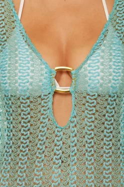 Becca GOLDEN CROCHET TUNIC |OASIS|EMERALD|BELLFLOWER Discount