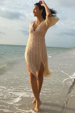 Becca GOLDEN MESH COVER-UP |GOLD|POOL Best