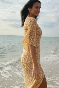 Becca GOLDEN MESH COVER-UP |GOLD|POOL Best