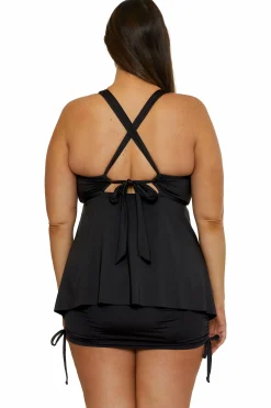 Becca MARBLE CANYON TANKINI |BLACK|AZALEA Clearance
