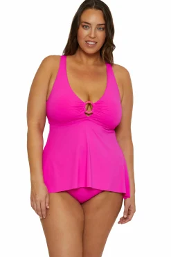 Becca MARBLE CANYON TANKINI |BLACK|AZALEA Clearance