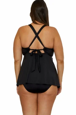 Becca MARBLE CANYON TANKINI |BLACK|AZALEA Clearance