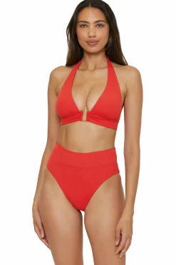 Becca MODERN EDGE HALTER |PEACOCK|BLACK|CORAL REEF Hot