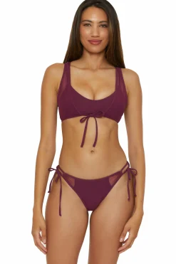 Becca MUSE LAYERED BRALETTE |AUBERGINE|BLACK Hot